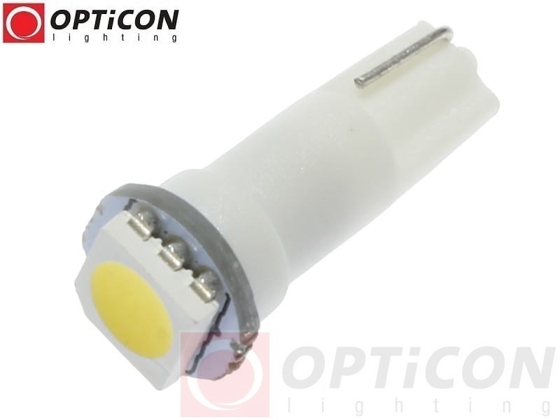 Żarówka Led W1,2W T5 R5 12V DC 1x SMD5050 Biały Ciepły 3000K