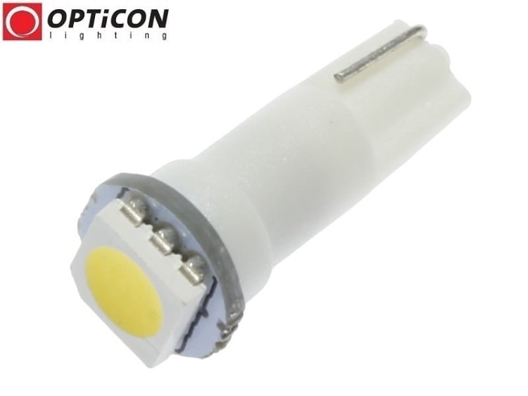 Żarówka Led W1,2W T5 R5 12V DC 1x SMD5050 Biały Ciepły 3000K