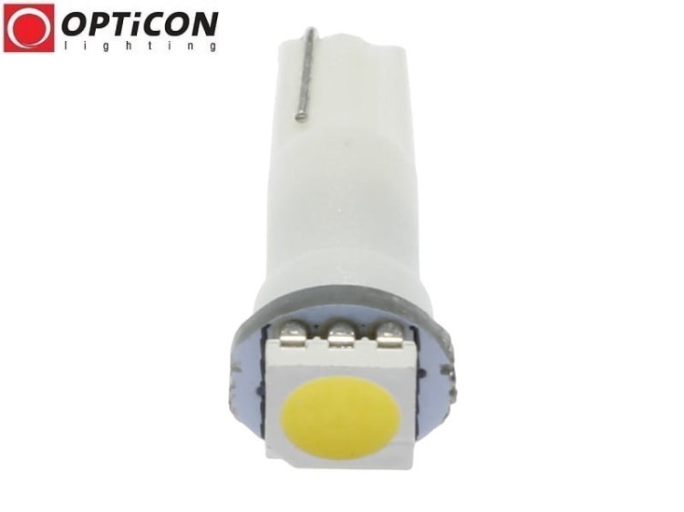 Żarówka Led W1,2W T5 R5 12V DC 1x SMD5050 Biały Ciepły 3000K