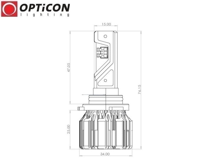 Mitsubishi Eclipse Cross - Światła mijania LED HIR2 9012 12V DC 6500K OPTICON PREMIUM - zestaw 2 sztuki