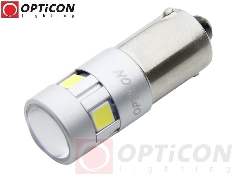 Żarówka Led T4W Ba9s 12V 5x SMD3030 Biały Zimny 6000K OPTICON Premium