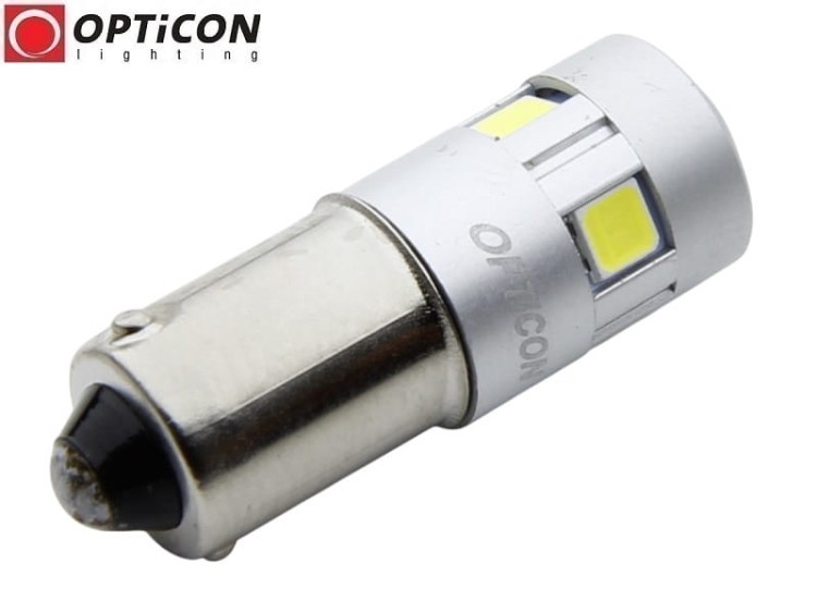 Żarówka Led T4W Ba9s 12V 5x SMD3030 Biały Ciepły 3000K OPTICON Premium