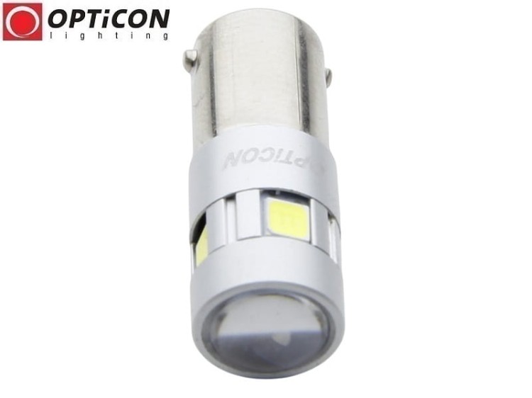 Żarówka Led T4W Ba9s 12V 5x SMD3030 Biały Ciepły 3000K OPTICON Premium