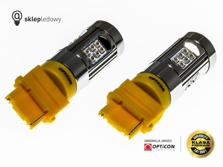 Toyota Sienna USA - Światła kierunkowskazów LED P27W 3156 CANBUS Opticon Premium - Zestaw 2 żarówki