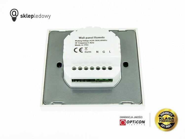 Sterownik Taśm LED MONO OPTICON Radiowy 24A 12V / 24V DC Pilot i Panel Naścienny Jednostrefowy