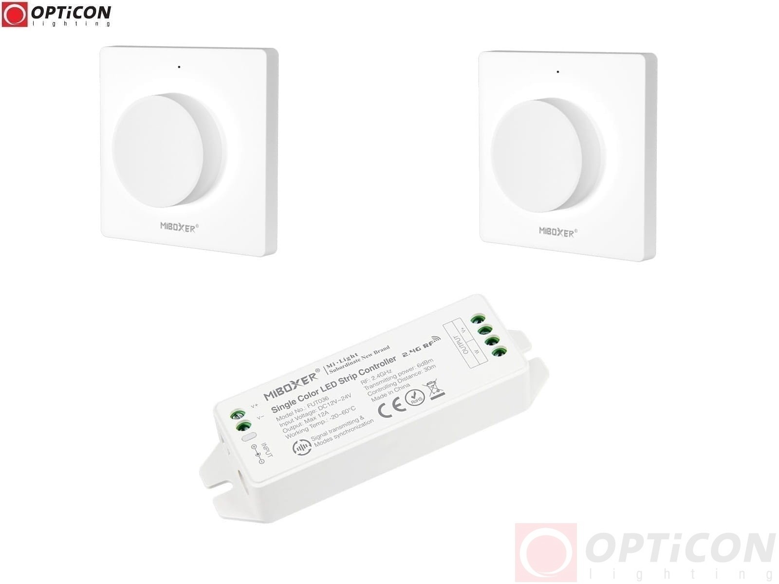 Sterownik Taśm LED MONO MiLight Radiowy 12A 12V / 24V DC 2x Pilot K1 Jednostrefowy