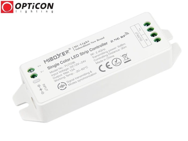 Sterownik Taśm LED MONO MiLight Radiowy 12A 12V / 24V DC 2x Pilot K1 Jednostrefowy
