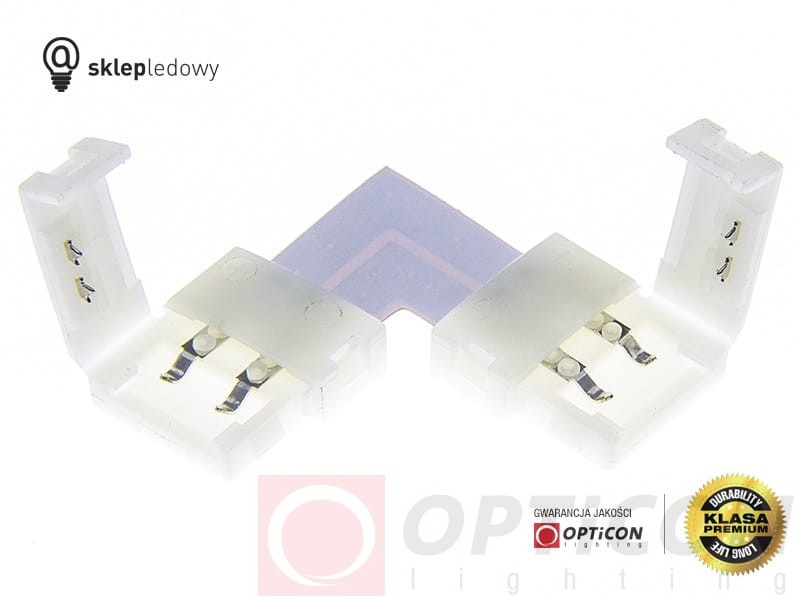 Konektor "L" Kąt prosty 90st dla Taśm Led 8mm IP20