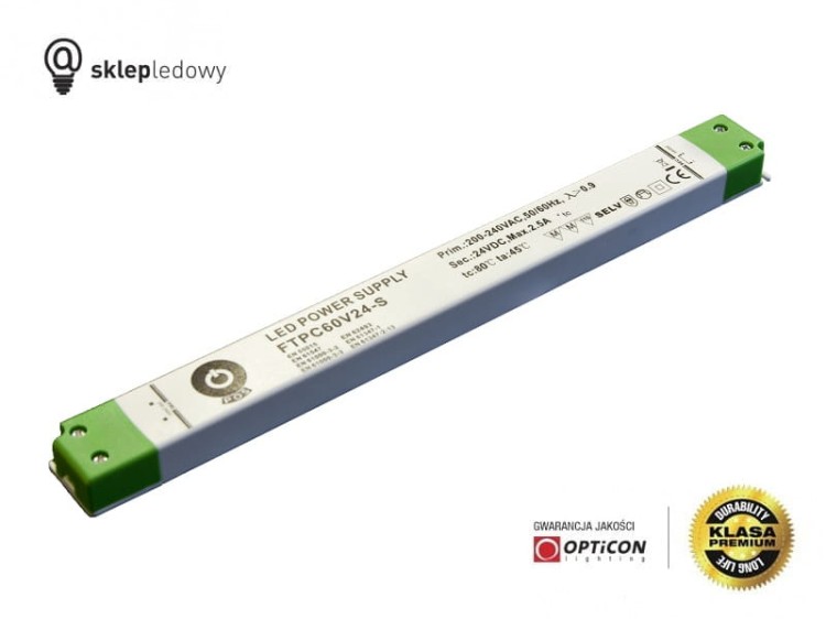 Zasilacz LED POS FTPC-60-24V-S2 24V 60W 2,5A IP20