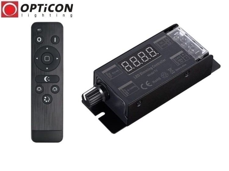 Sterownik Taśm LED MONO OPTICON Radiowy 25A 12V / 24V DC Pilot Jednostrefowy