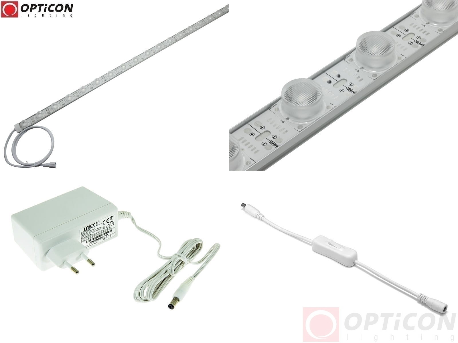 Lampa Smugowa LED IP67 100cm 28W 10x60st 18x SMD3030 Biały Zimny 6000K z zasilaczem 230V