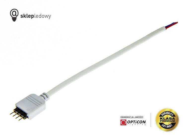 Konektor do Taśm Led RGB 10mm 4pin męski - Połączenie ze sterownikiem