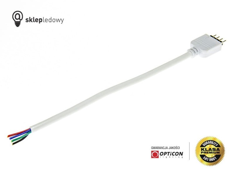 Konektor do Taśm Led RGB 10mm 4pin męski - Połączenie ze sterownikiem