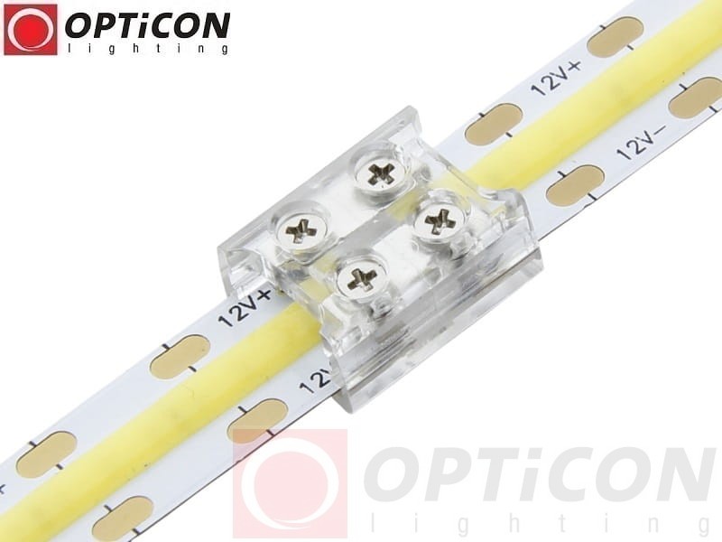 Konektor Taśm LED 8mm Skręcany Premium - Połączenie taśma-taśma