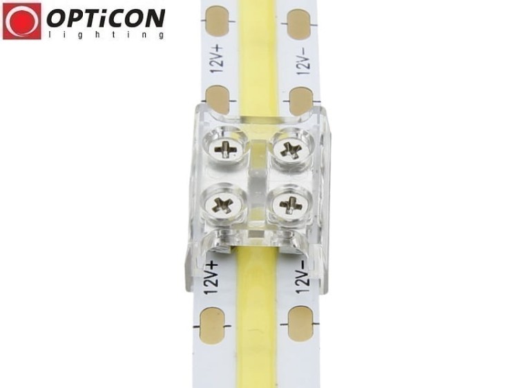 Konektor Taśm LED 8mm Skręcany Premium - Połączenie taśma-taśma