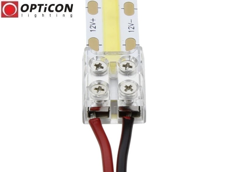 Konektor Taśm LED 10mm Skręcany Premium - Połączenie taśma-przewód