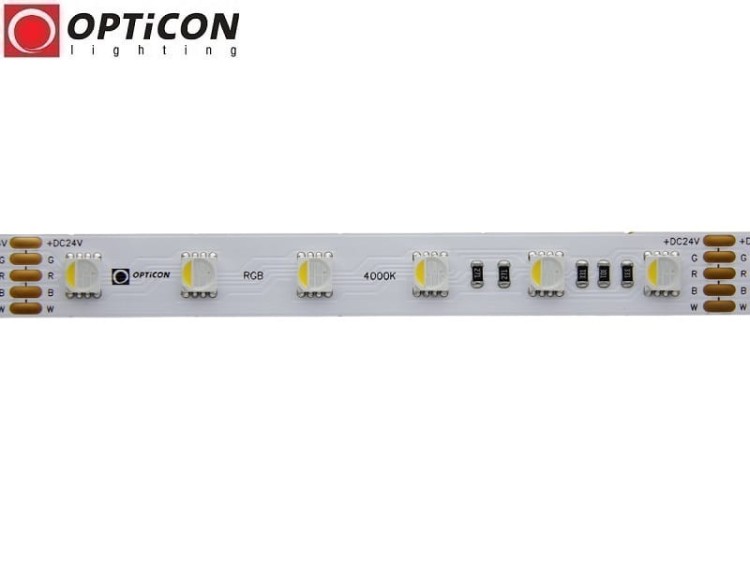 Taśma LED 24V 300x SMD 5050 4in1 12mm IP20 19,2W RGBW + Biały Neutralny 4000K OPTICON PREMIUM