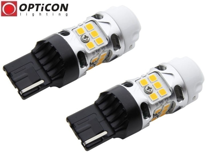 Nissan Qashqai III - Światła kierunkowskazów LED Wy21W T20 CANBUS Opticon Premium - Zestaw 2 żarówki