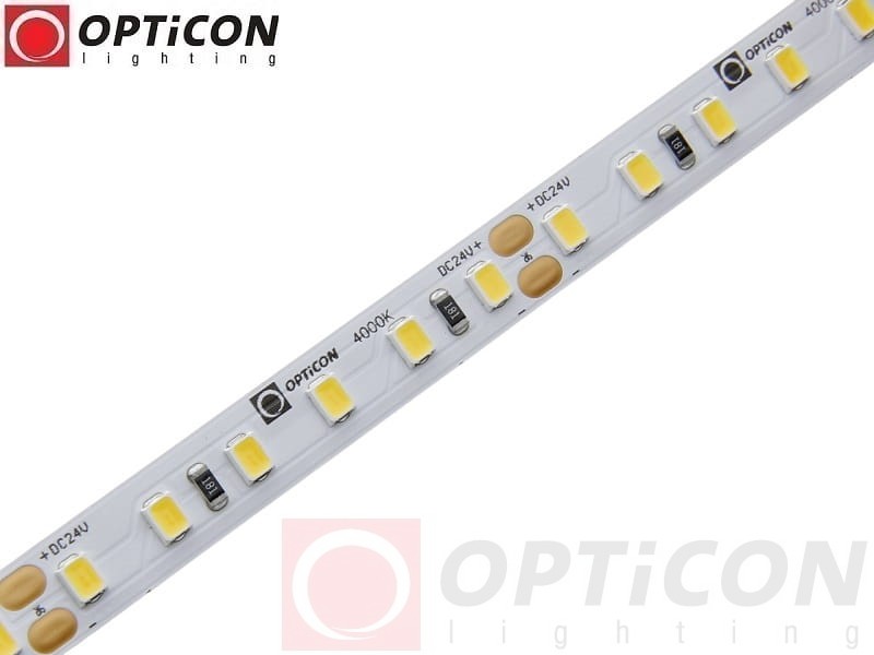 Taśma LED 24V 600 SMD 2835 8mm IP20 9,6W/m Biały Neutralny 4000K OPTICON PREMIUM