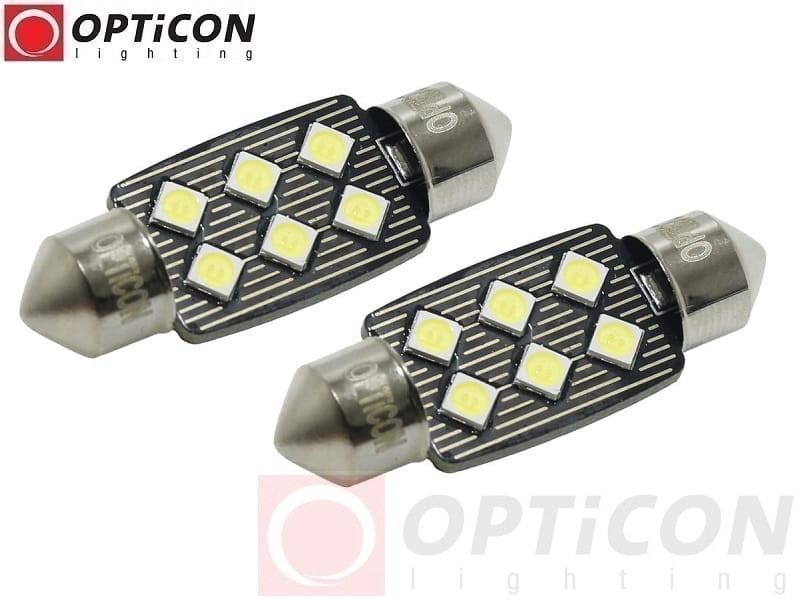 Kia Sportage III - Oświetlenie tablicy rejestracyjnej LED C5W 36mm Opticon Premium - Zestaw 2 żarówki