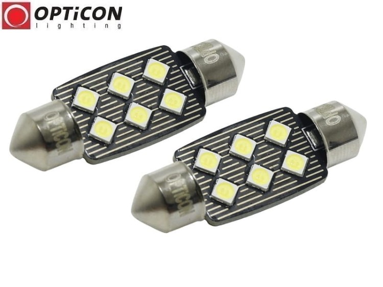 Kia Sportage III - Oświetlenie tablicy rejestracyjnej LED C5W 36mm Opticon Premium - Zestaw 2 żarówki