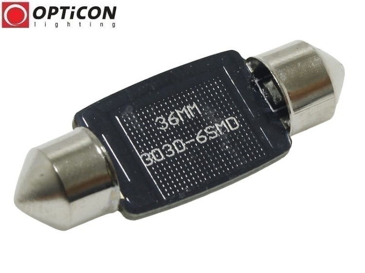 Kia Sportage III - Oświetlenie tablicy rejestracyjnej LED C5W 36mm Opticon Premium - Zestaw 2 żarówki