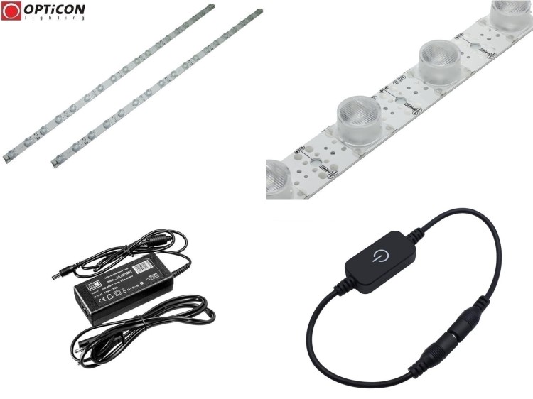 Lampa Smugowa LED IP20 200cm 56W 10x60st 36x SMD3030 Biały Zimny 6000K z zasilaczem 230V