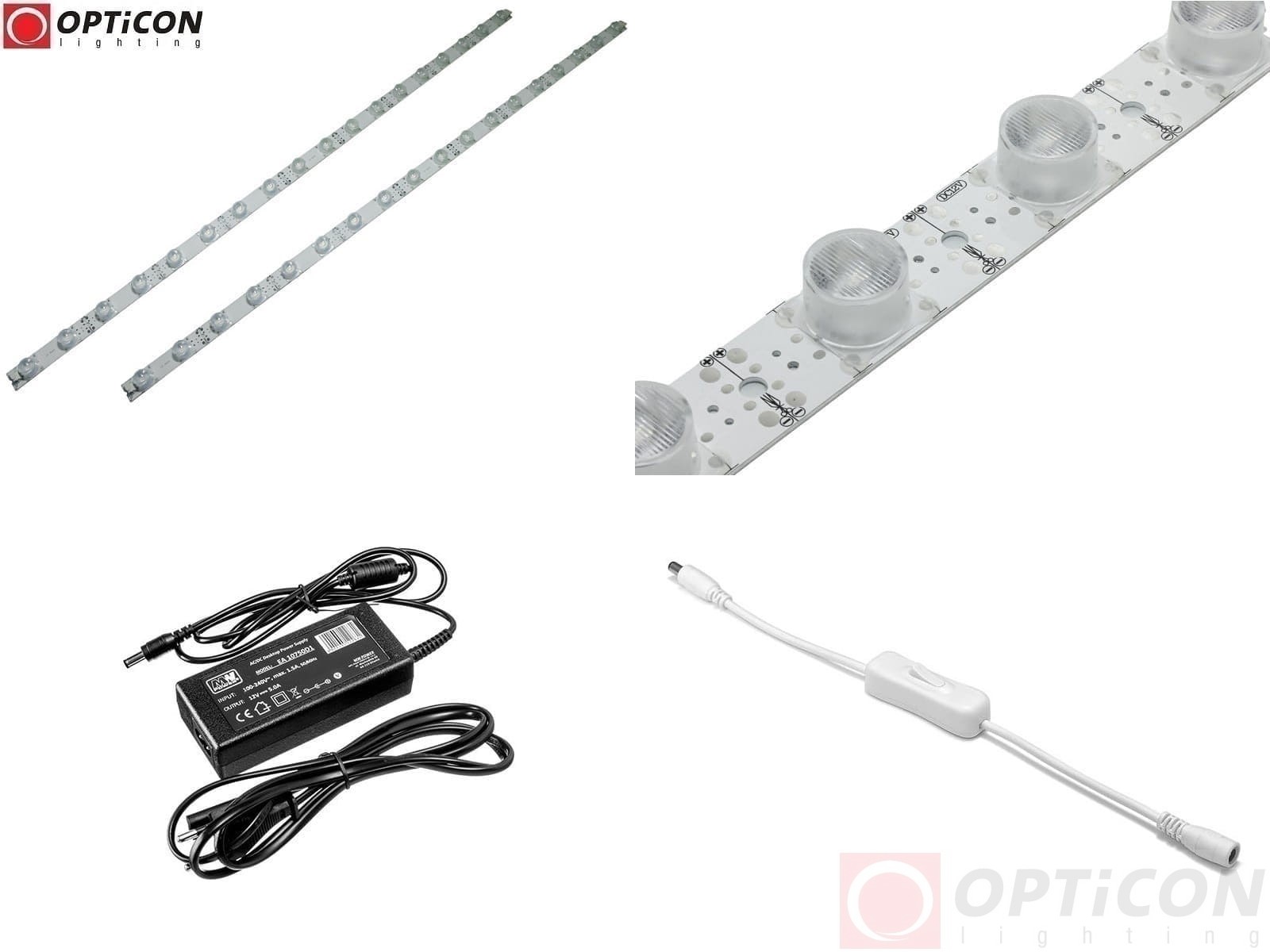 Lampa Smugowa LED IP20 200cm 56W 10x60st 18x SMD3030 Biały Ciepły 3000K z zasilaczem 230V
