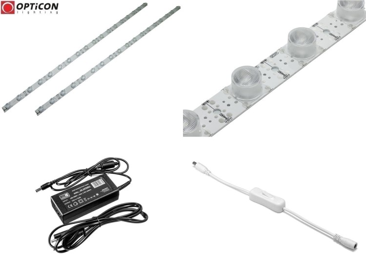 Lampa Smugowa LED IP20 200cm 56W 10x60st 18x SMD3030 Biały Ciepły 3000K z zasilaczem 230V