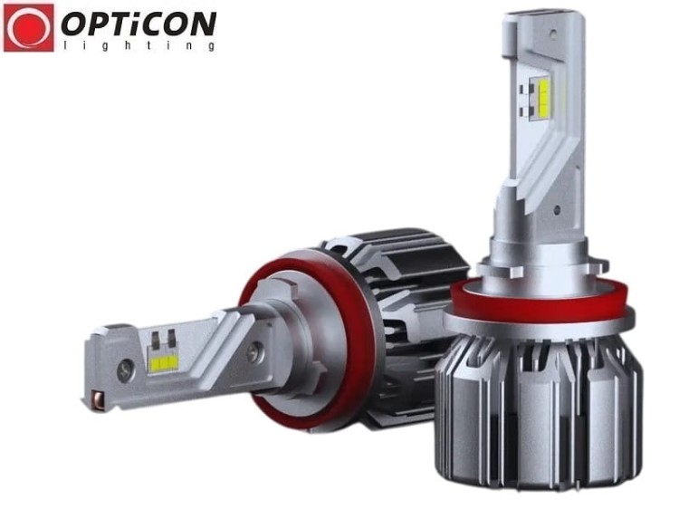 Żarówki Reflektorowe LED H8 H9 H11 H16 43W 6000K 12V 24V DC OPTICON PREMIUM - zestaw 2 sztuki