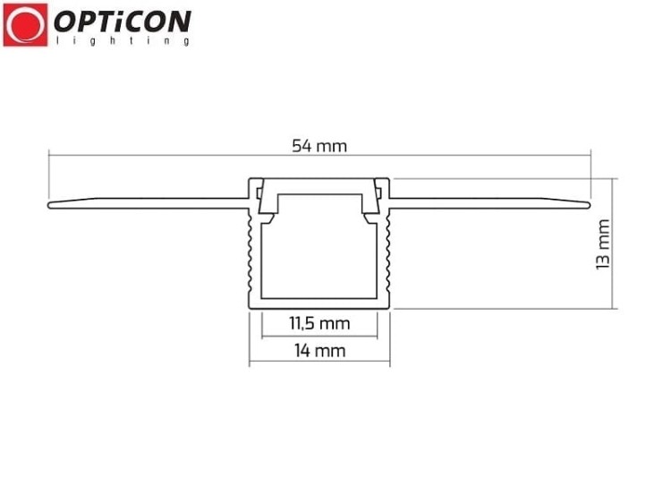 Profil LED GK Slim Srebrny aluminium anodowane - 300 cm