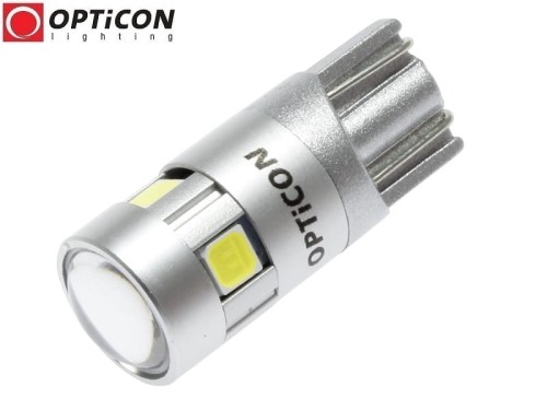 Żarówka Led W5W T10 5x SMD 3030 12V CANBUS Biały Zimny 8000K OPTICON PREMIUM