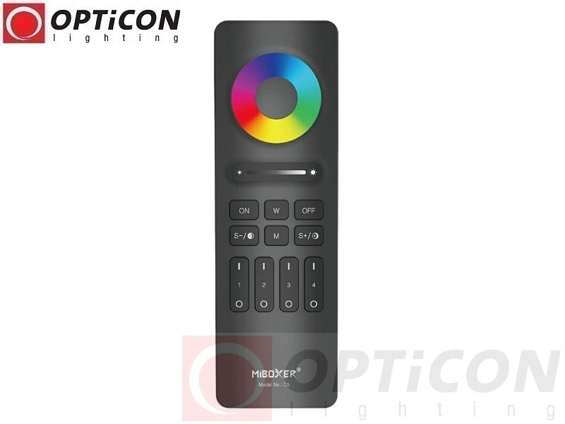 Pilot Milight / Miboxer C5 5in1 Mono / CCT / RGB / RGBW 4x Strefowy Radiowy 2,4G Czarny (1)