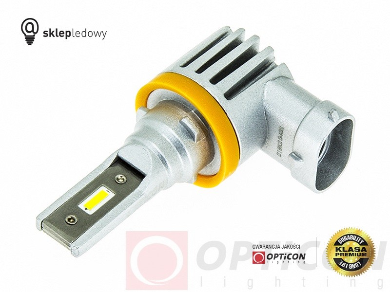 Żarówka Samochodowa LED H8 H9 H11 H16 13W 12V 24V DC 1500lm 6000K OPTICON