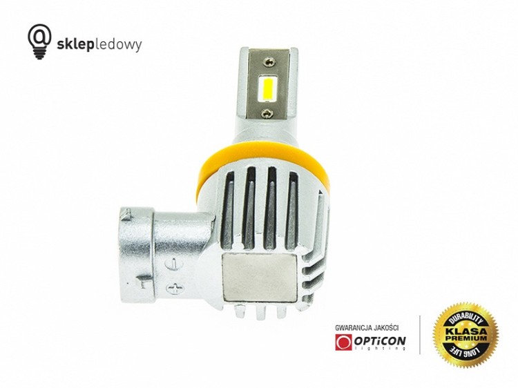 Żarówka Samochodowa LED H8 H9 H11 H16 13W 12V 24V DC 1500lm 6000K OPTICON