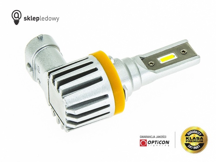 Żarówka Samochodowa LED H8 H9 H11 H16 13W 12V 24V DC 1500lm 6000K OPTICON