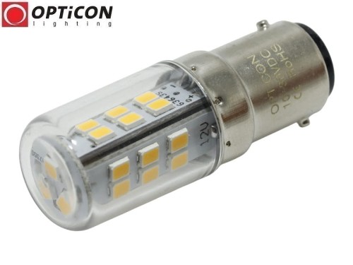 Żarówka Led Ba15d 3W 27x SMD 2835 10-30V DC Biały Neutralny 4500K 12V 24V OPTICON