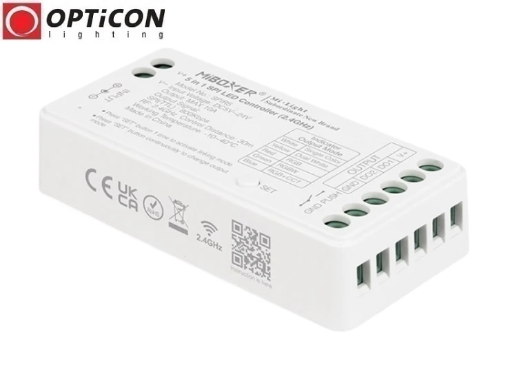 Sterownik Cyfrowych Taśm LED Miboxer 5in1 SPIR5 Digital SPI 10A 12V / 24V DC Radiowy 2,4G