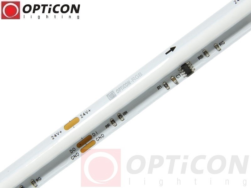 Taśma LED 24V COB 2880 SMD 11mm IP65 18W Wielokolorowa RGB Cyfrowa Digital SPI WS2811