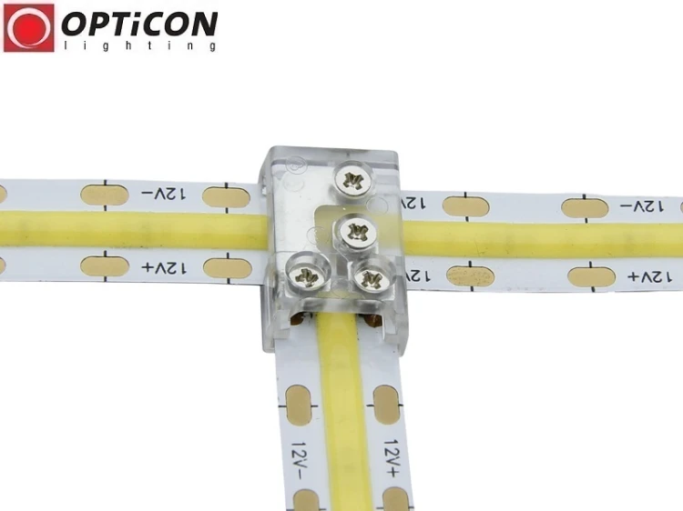 Konektor Taśm LED 8mm Skręcany Premium - Połączenie Kąt 90 stopni