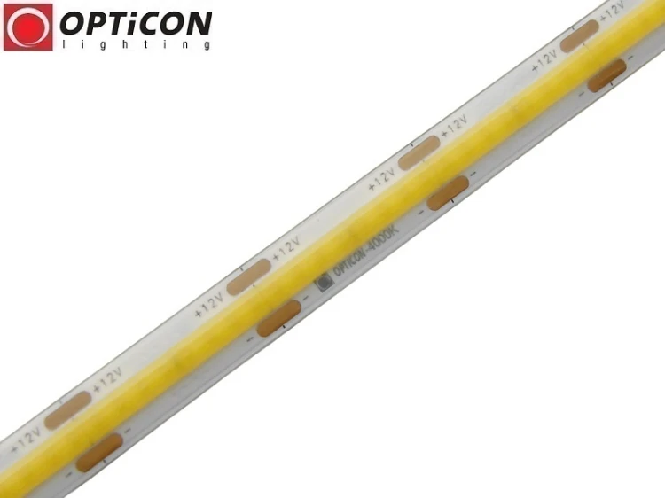 Taśma LED 12V COB 1600 SMD 9mm IP65 8W/m Biały Neutralny 4000K OPTICON PREMIUM