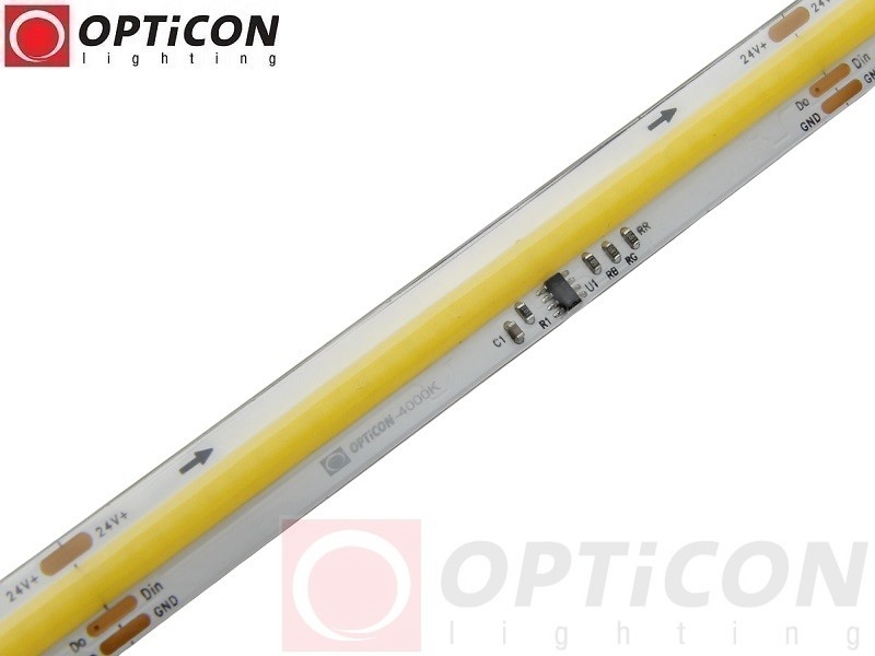 Taśma LED 24V COB 1800 SMD 11mm IP65 12W/m Biały Neutralny 4000K Cyfrowa Digital SPI WS2811