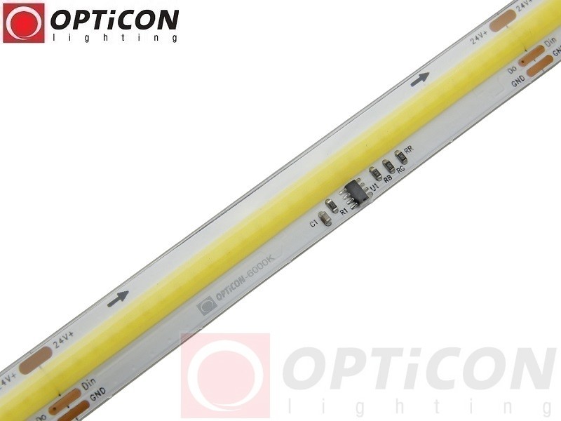 Taśma LED 24V COB 1800 SMD 11mm IP65 12W/m Biały Zimny 6000K Cyfrowa Digital SPI WS2811