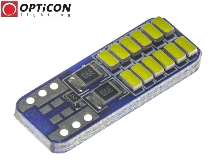 Żarówka Led W5W T10 12V DC 24x SMD 3014 Biały Zimny 6000K OPTICON PREMIUM