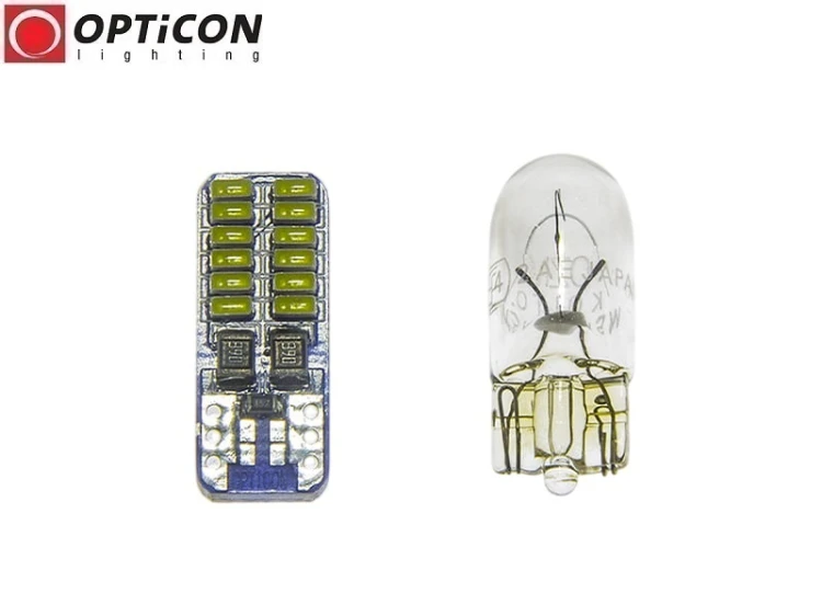 Żarówka Led W5W T10 12V DC 24x SMD 3014 Biały Zimny 6000K OPTICON PREMIUM