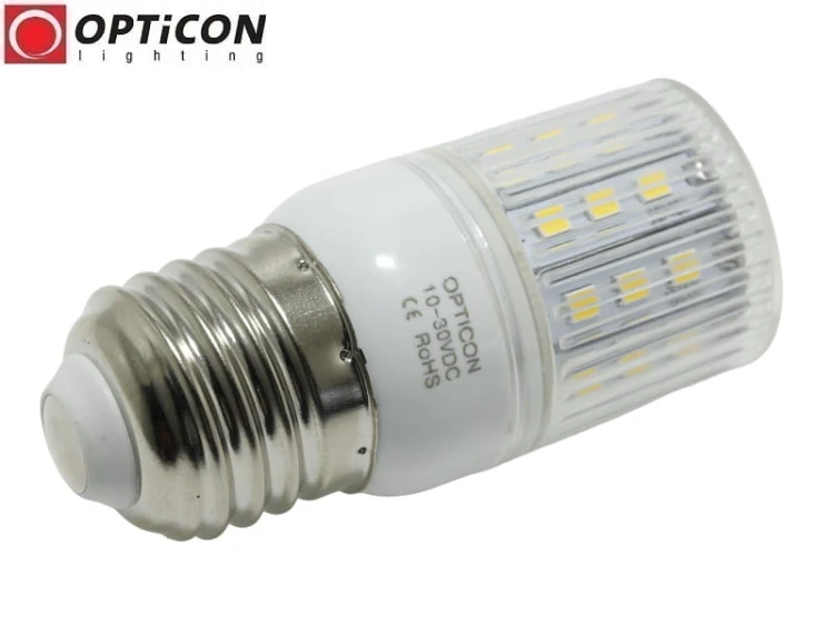 Żarówka LED E27 4W 10-30V DC 30x SMD2835 Kolor Zielony 12V 24V OPTICON