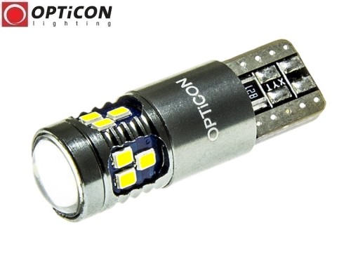 Żarówka Led W5W T10 18x SMD 2016 12V DC Biały Zimny 6000K OPTICON PREMIUM