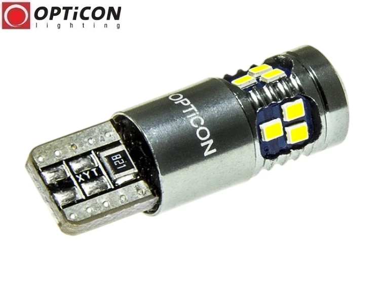 Żarówka Led W5W T10 18x SMD 2016 12V DC Biały Zimny 6000K OPTICON PREMIUM