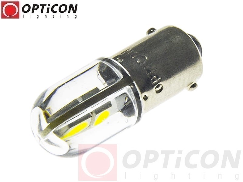 Żarówka Led H6W Bax9s 4x SMD3030 12V Biały Zimny 6000K OPTICON PREMIUM
