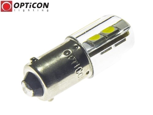 Żarówka Led T4W Ba9s 4x SMD3030 12V Biały Zimny 6000K OPTICON PREMIUM